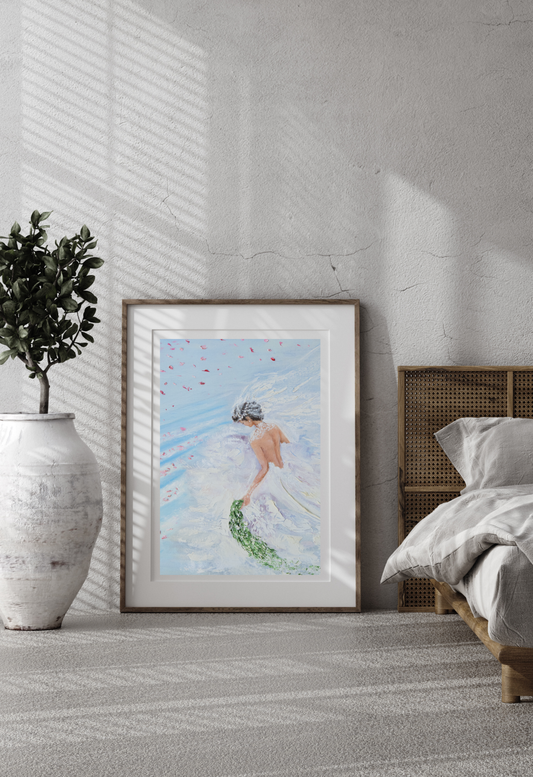Rushing Bride (Framed canvas)